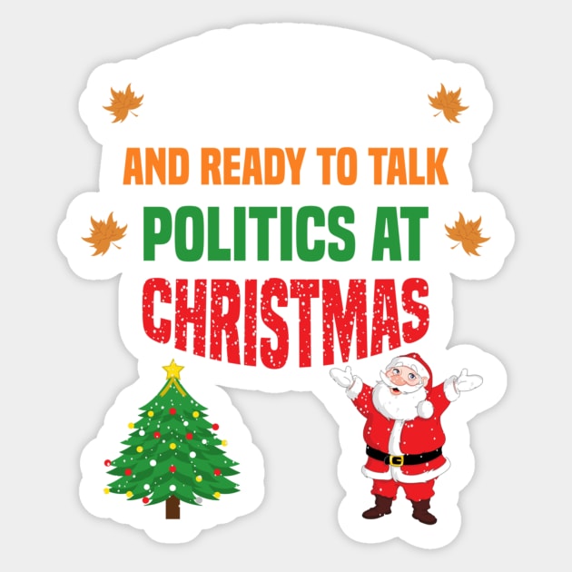 Vaccinated and ready to talk politics at Christmas1 Sticker by Levandotxi